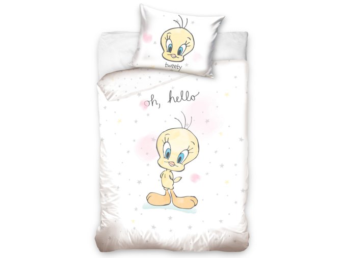 Povleceni do postylky Tweety Hello 100x135/ 40x60 cm