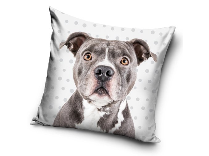 Dekoracni polstarek Pitbull Fotka na obcanku