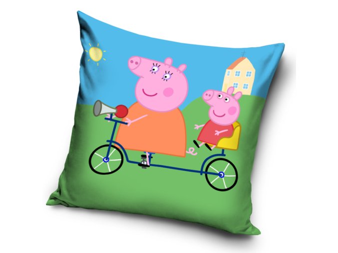Detsky polstarek Prasatko Pepina Na kole