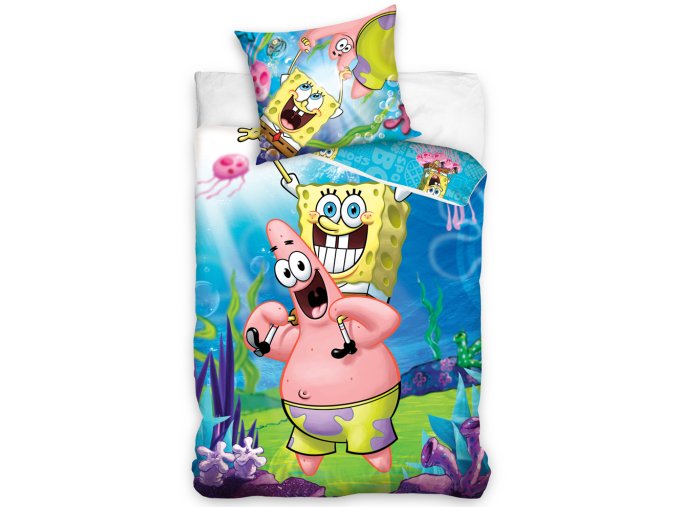 Detske Povleceni Sponge Bob Hijo konicku Modre