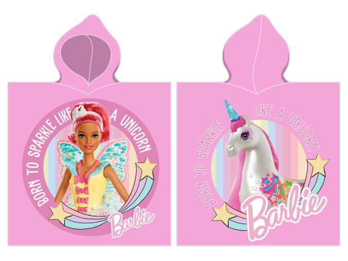 Detske ponco Barbie a Kouzelny Jednorozec
