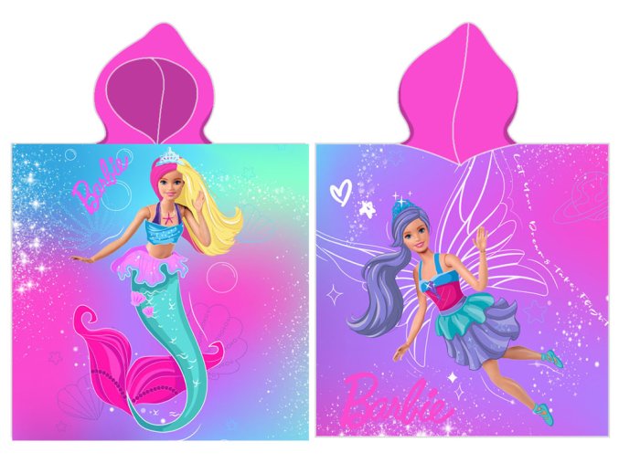 Detske ponco Barbie Duhova Morska Panna