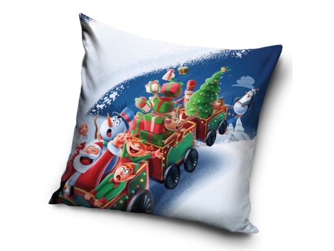 Dekoracni polstarek Vanocni Jizda