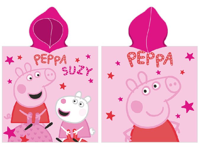 Detske ponco Prasatko Pepina a Suzy na Skakacim Mici