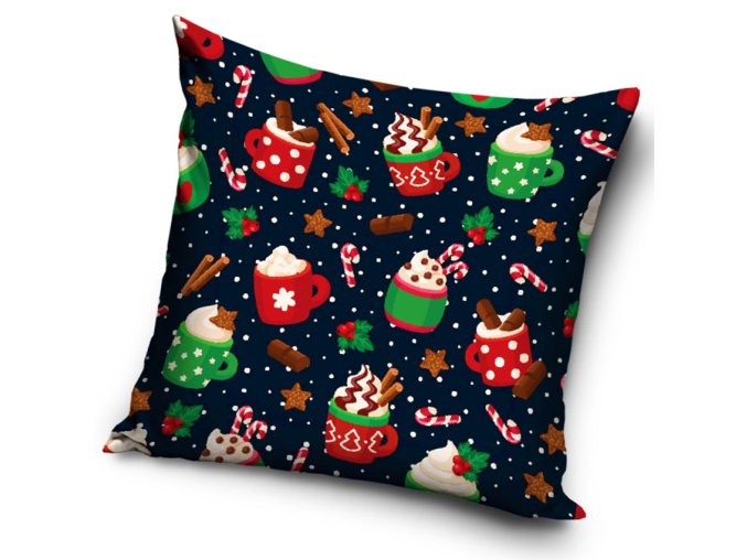 Dekoracni polstarek Vanocni Horka Cokolada