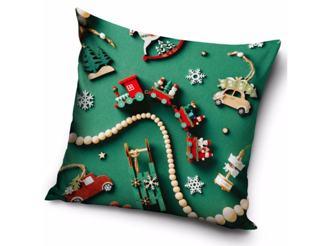 Vanocni polstarek Dreveny Vlacek