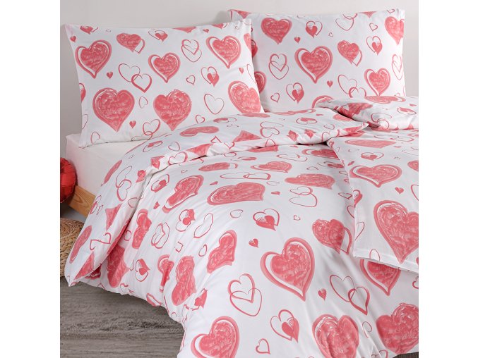 Bavlnene povleceni Pink Love detail polstaru
