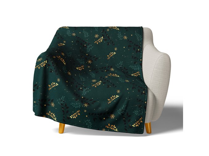 Mikroplysova deka Zlate Vetvicky na kresle