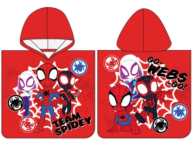 Detske Ponco Spidey Tym Malych Hrdinu