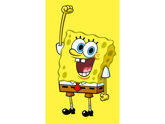 Detsky rucnik Sponge Bob Zluty jako Houba 30x50