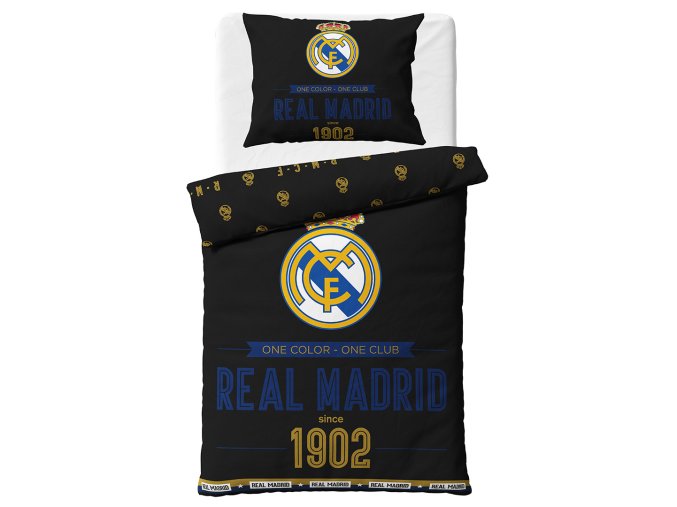 Fotbalove povleceni Real Madrid Royal Black 140x200 70x90 cm