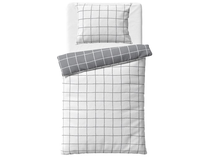 Flanelove povleceni Kostka 140x200 bila strana
