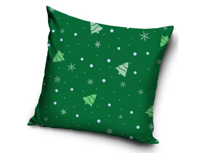 Dekoracni polstarek Zelene Vanoce 40x40 cm POD