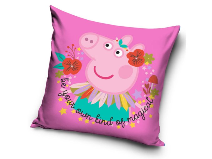 Detsky polstarek Prasatko Pepina Kvetinova Vila 40x40 PP201061