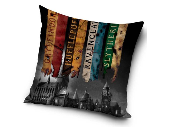 Detsky polstarek Harry Potter Vlajky Koleji 40x40 HP226053