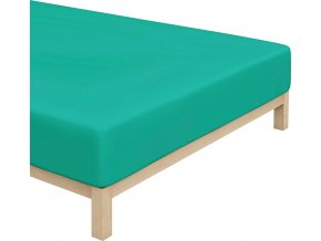 Jersey prosteradlo Zelena Smaragdove BedTex na posteli