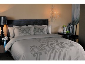 Saténové povlečení Valeron Dabney Grey (Velikost 140x200 + 70x90 cm)