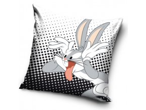 Detsky polstarek Králík Bugs Bunny Cerno Bily 40x40 cm