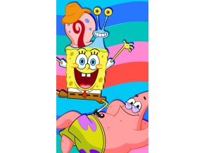 Detsky rucnik Sponge Bob s Patrickem a Garym 30x50