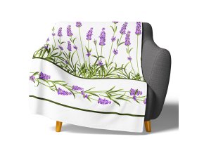 Mikroplysova deka Levandulova Zahrada 150x200 KNL231003 na kresle
