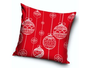Dekoracni polstarek Vanocni Banky Cerveny PNL241250