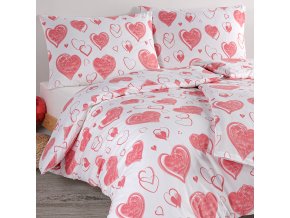 Bavlnene povleceni Pink Love detail polstaru
