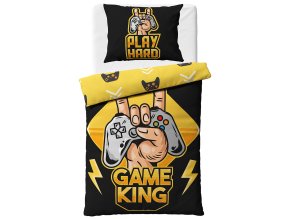 Bavlnene povleceni Gamer King 140x200 70x90 cm