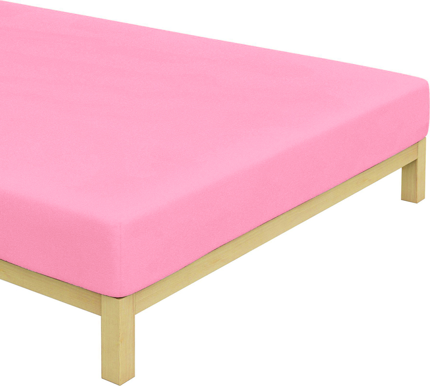 Froté prostěradlo Růžové Rozměr: 90x220 cm
