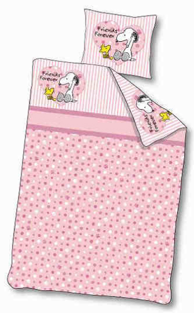 Povlečení do postýlky Snoopy Pink