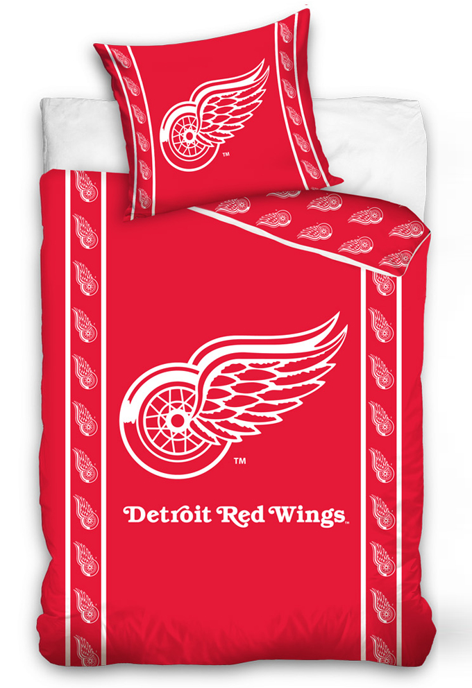 Hokejové povlečení NHL Detroit Red Wings Stripes
