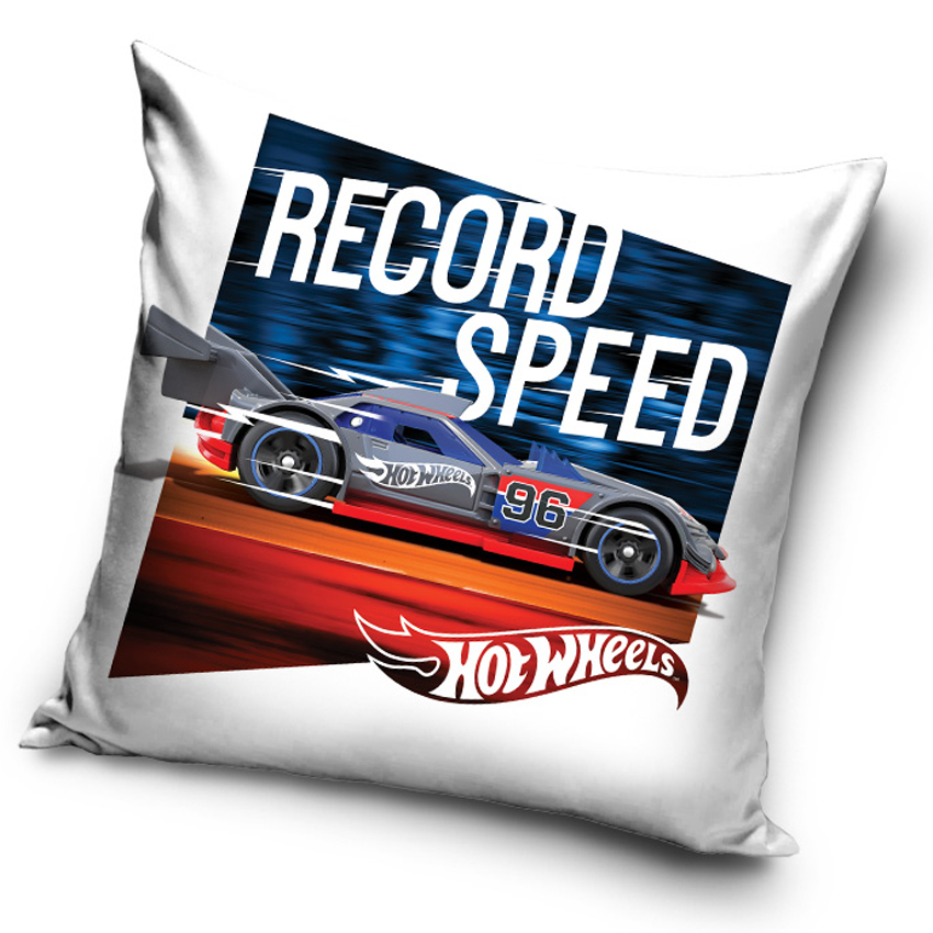 Povlak na polštářek Hot Wheels Rekordní Rychlost