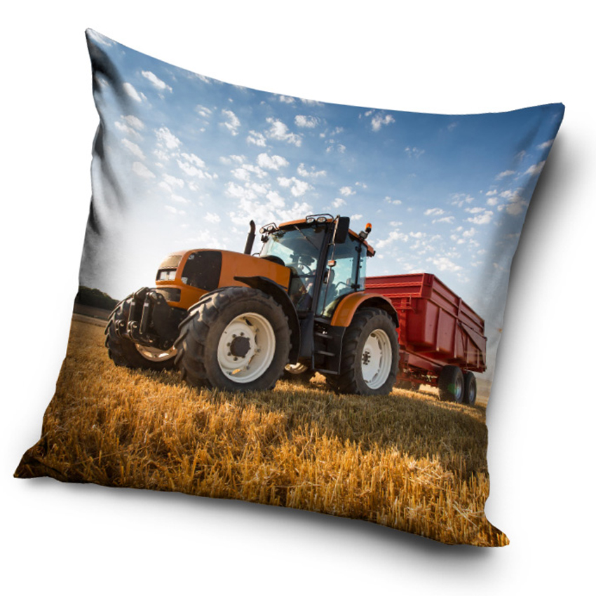 Carbotex 469619 Povlak na polštářek Traktor s červenou vlečkou 40x40 cm