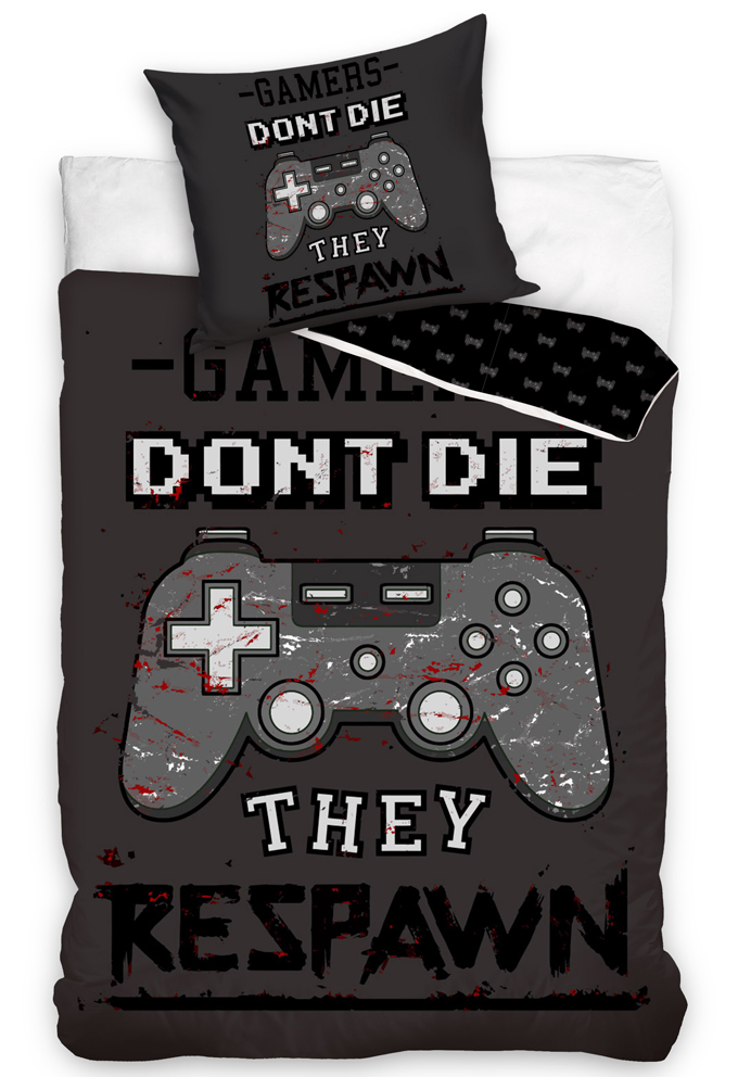 TipTrade 330861 Dětské povlečení Gamer Nesmrtelní 140x200/ 70x90 cm