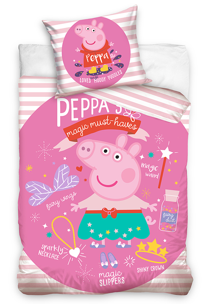 Dětské povlečení Prasátko Pepina Magie a kouzla
