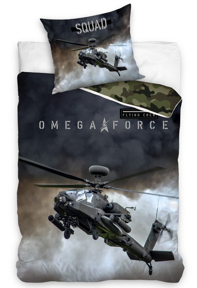 Bavlněné povlečení Vrtulník Omega Force