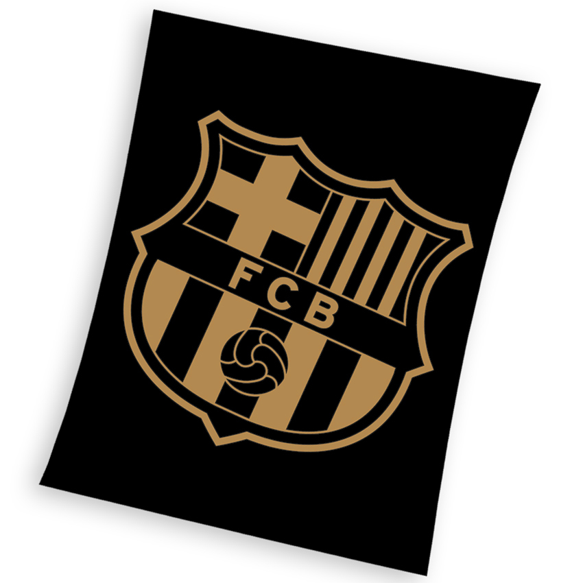 Carbotex 498206 Fotbalová deka FC Barcelona Gradient Black 130x160 cm