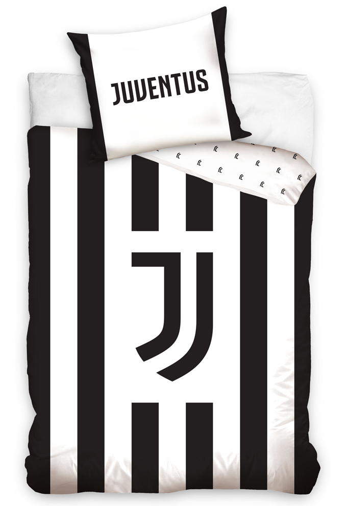 Carbotex 502956 Fotbalové povlečení FC Juventus White Stripes 140x200 70x90 cm