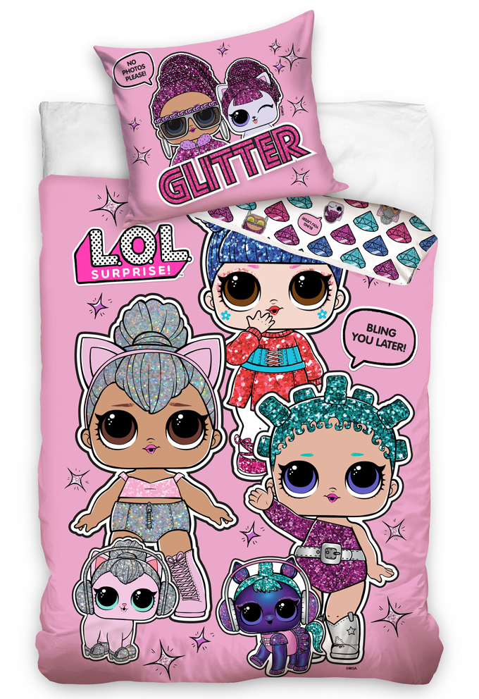 Carbotex 469176 Dětské povlečení L.O.L. Surprise Doll 140x200 70x90 cm