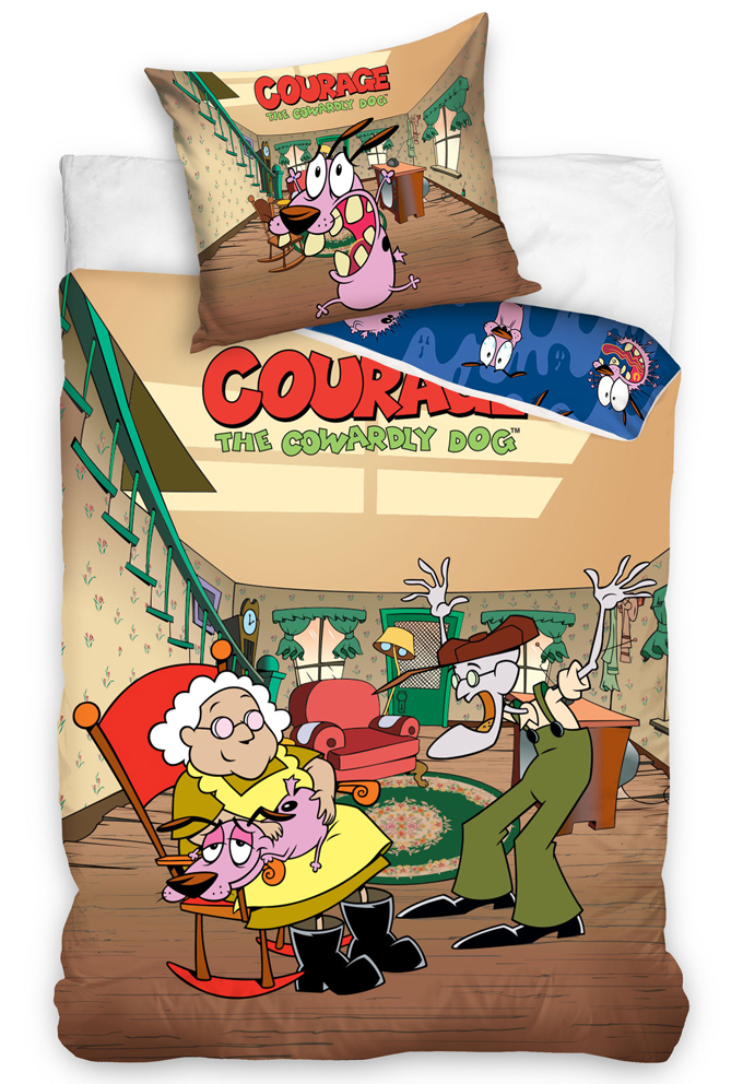 CArbotex 512719 Bavlněné povlečení Courage the Cowardly Dog 140x200 70x90 cm