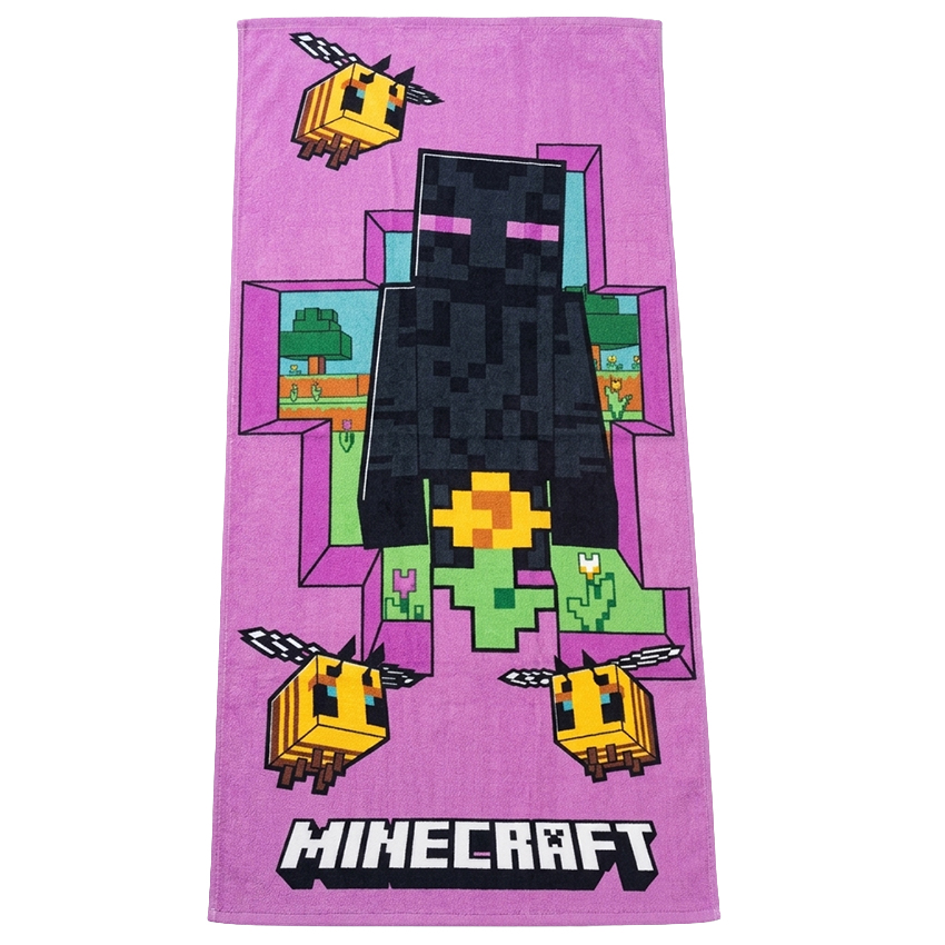 Dětská osuška Minecraft Enderman a Včelky