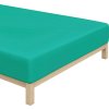 Jersey prosteradlo Zelena Smaragdove BedTex na posteli