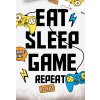 Bavlnene povleceni Eat Sleep Game Repeat detail