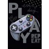 Detske povleceni Gamer Play Repeat detail