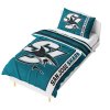 Mikroplysove povleceni NHL San Jose Shark Belt na posteli 338140