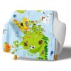 Detska deka Mapa Zvirat 150x200 na kresle