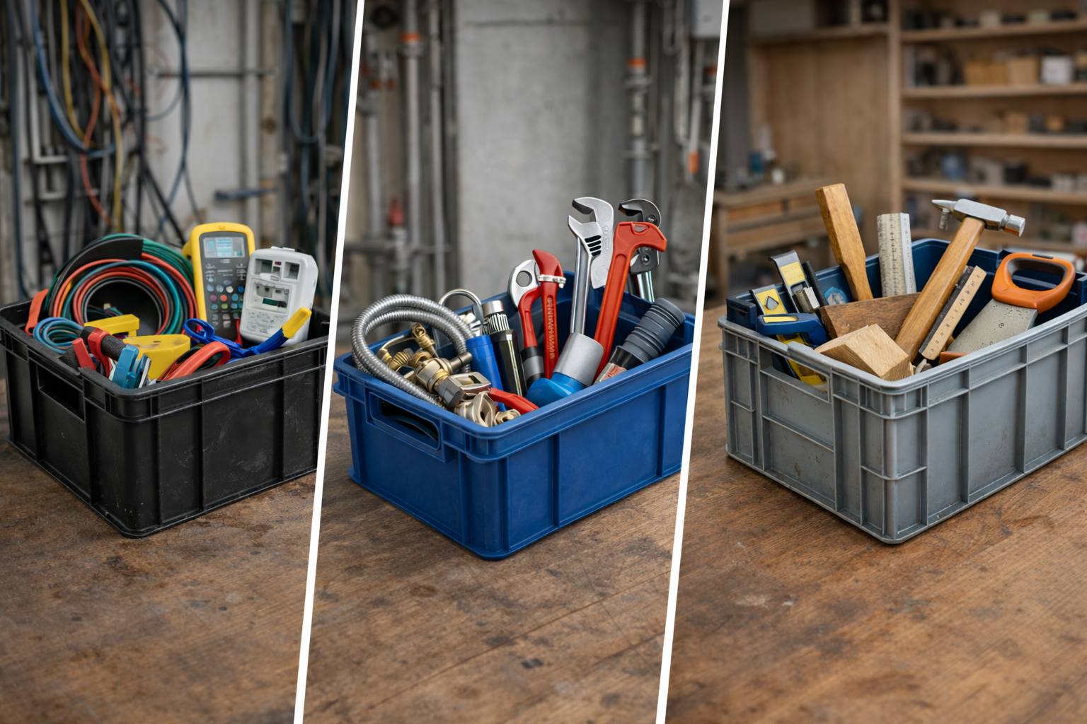 Jaké plastové přepravky používají různí řemeslníci – praktické příklady