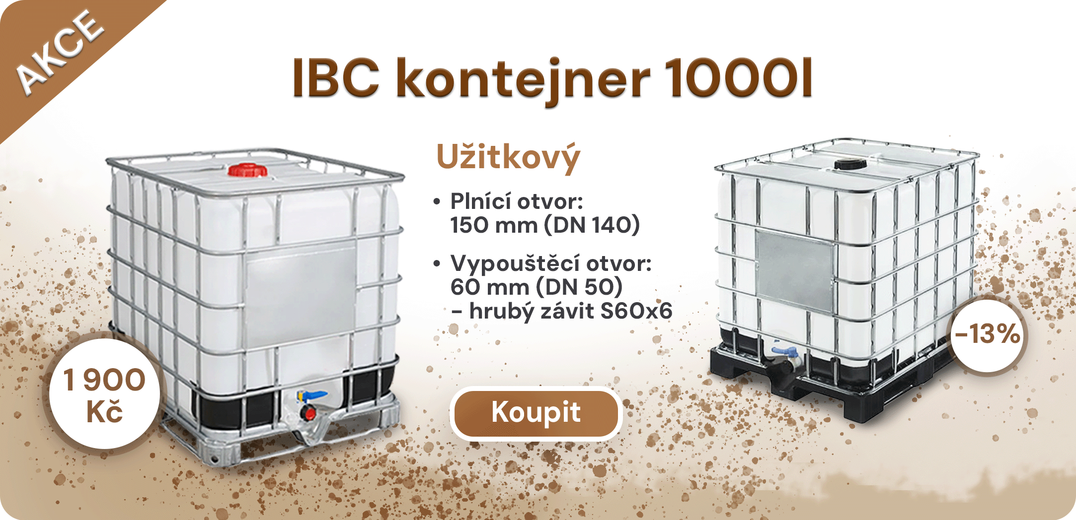 IBC kontejner 1000l - užitkový