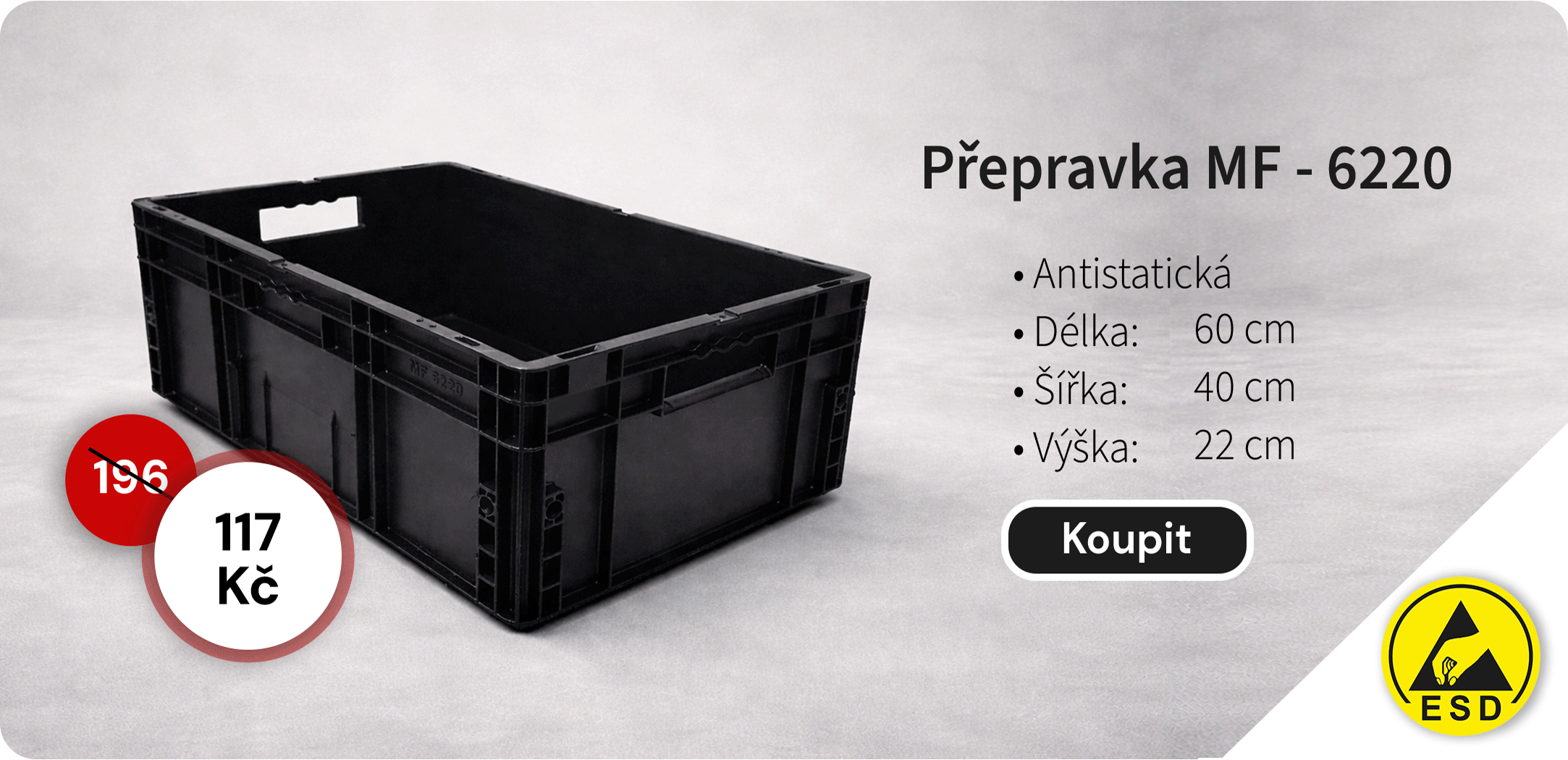 Přepravka MF - 6220 za akční cenu 117 Kč.