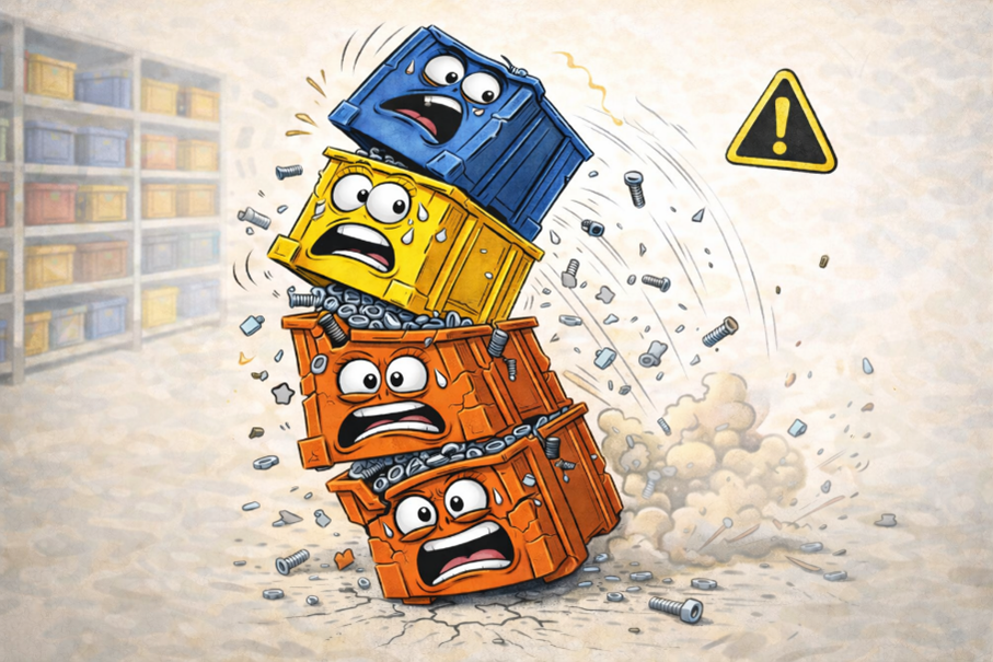 Stohování přepravek – jak na bezpečné, stabilní a efektivní skládání