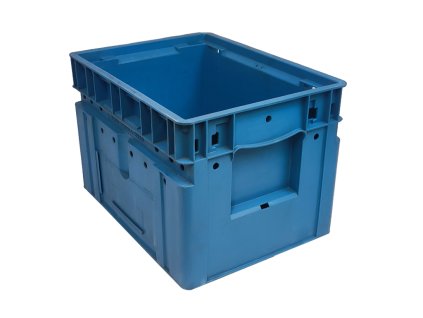Plastová přepravka KLT 43 × 28 cm.